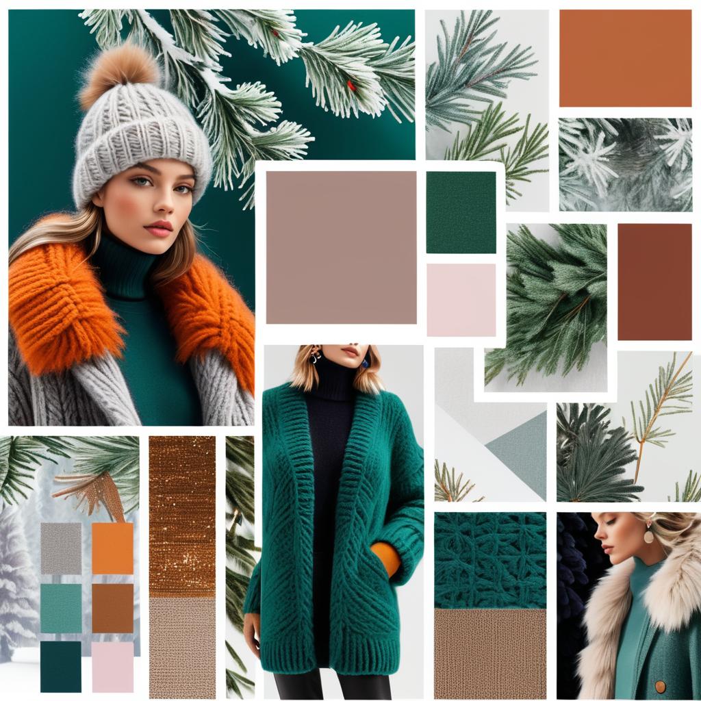 Chic Winter Fashion Moodboard Collage