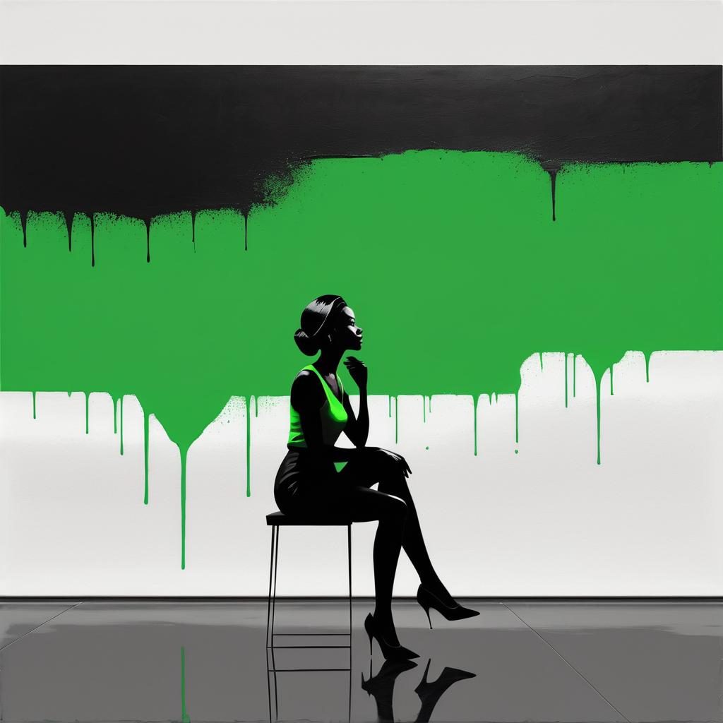 Minimalist Silhouette Art of Woman