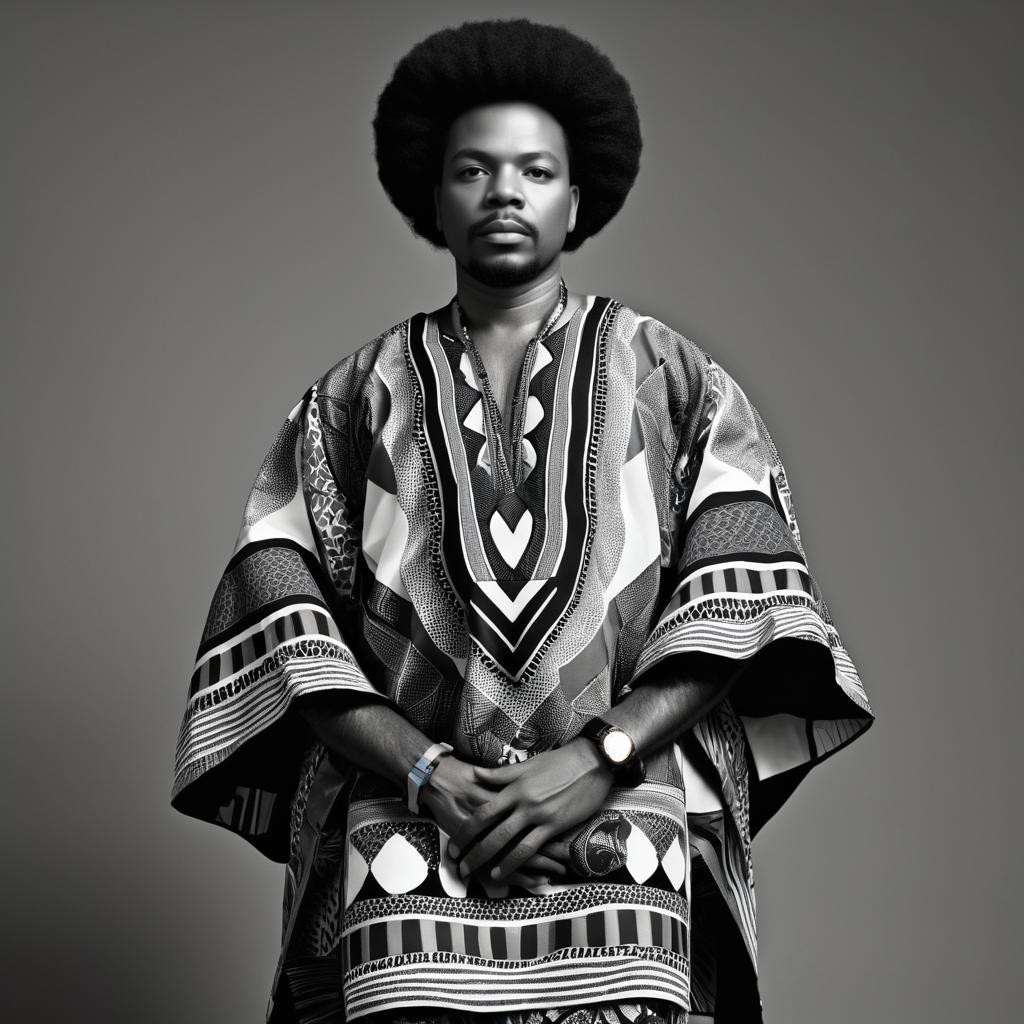 Dignified Portrait in Afro-Colombian Style