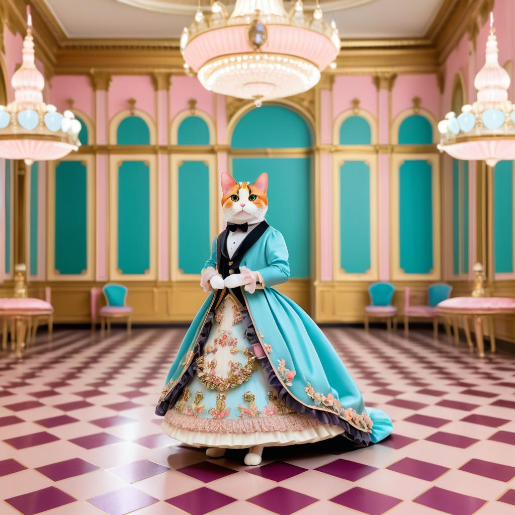 Dapper Male Calico in Victorian Elegance