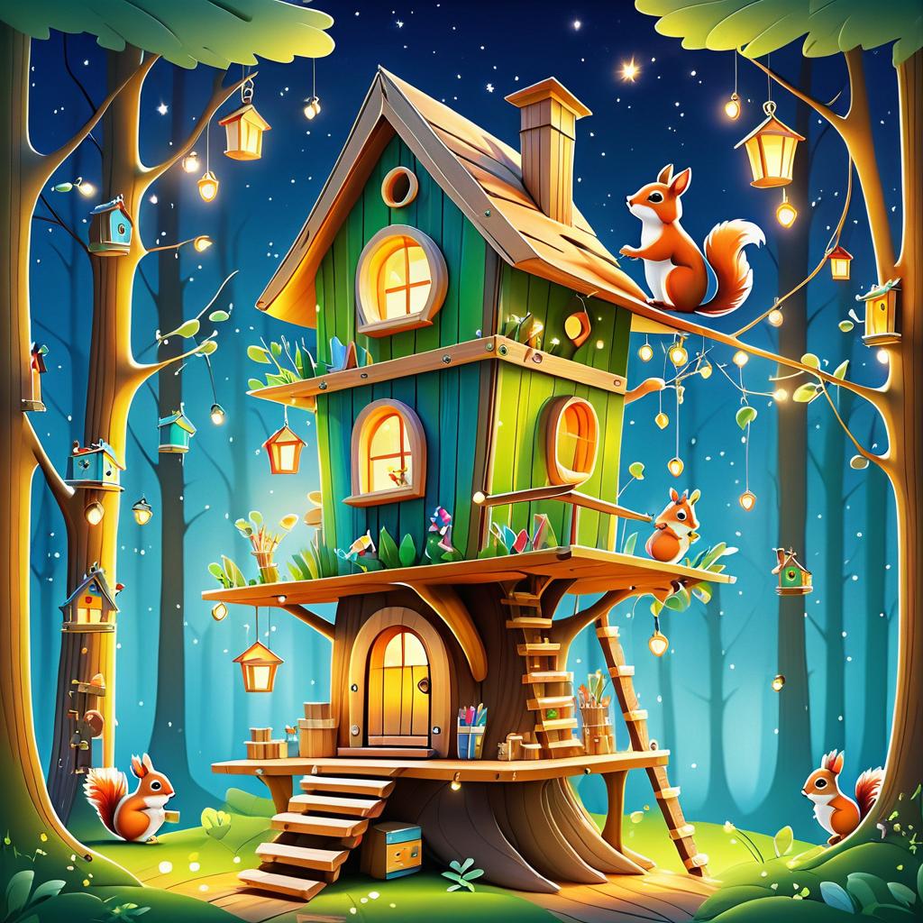 Squirrel's Dreamy Treehouse Adventure