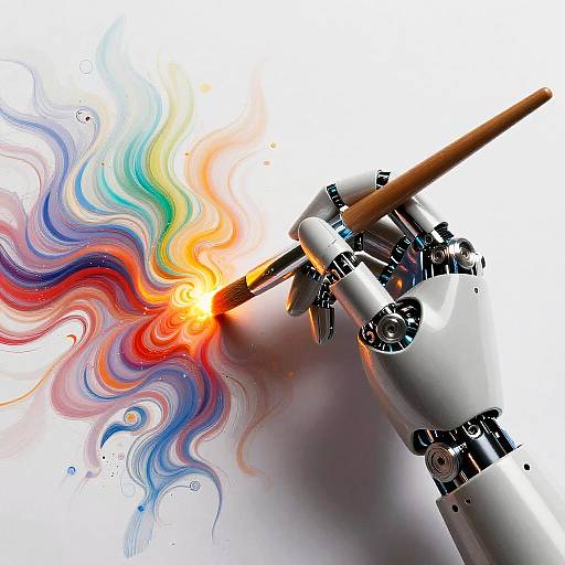 Robotic Hand Painting Abstract Art