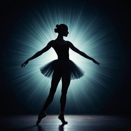 Silhouette of Ballerina in Spotlight