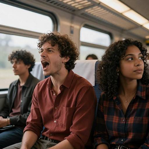 Dynamic Train Scene with Three Characters