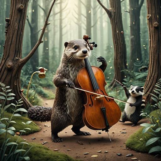 Whimsical Forest Animals in Harmony