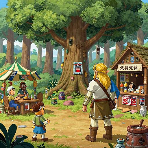 Zelda Forest Shaman Cartoon Architecture