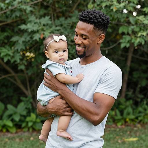 Jeremiah Brent with Baby Poppy Outdoors