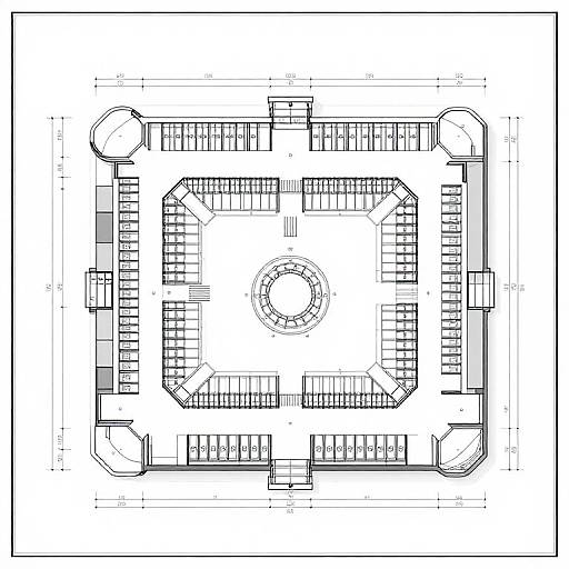 Modern Prison Architectural Blueprint