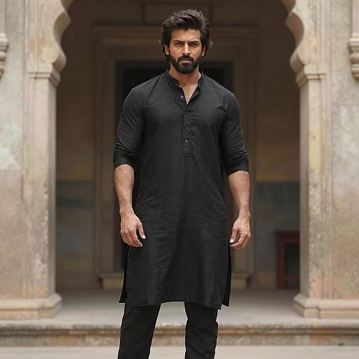 Handsome Man in Traditional Bollywood Costume