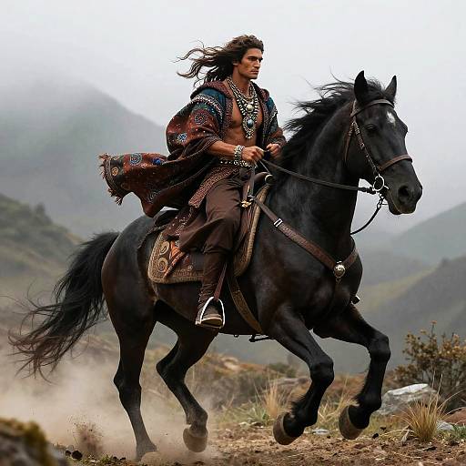 Gypsy Rider on Misty Mountain Path
