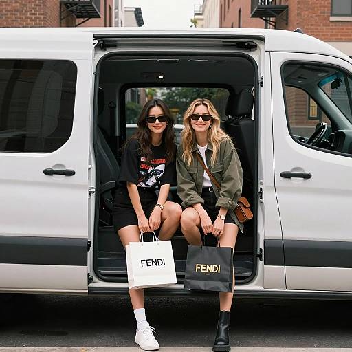 Shopping Adventure in a City Van