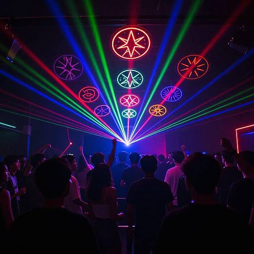 Vibrant Neon Rave Underground Club