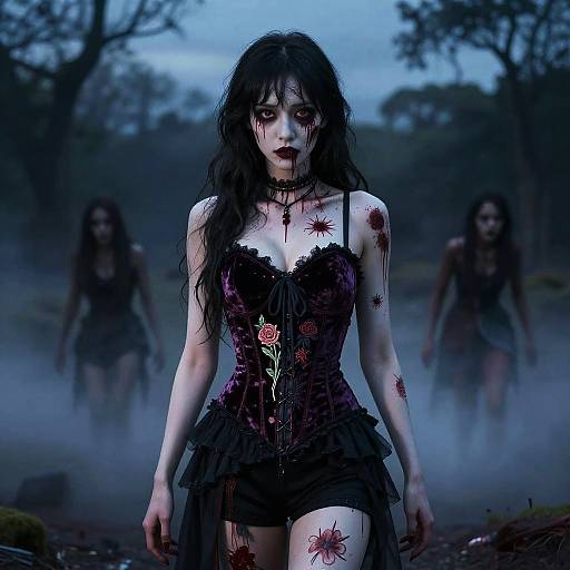 Twilight Carnival with Embroidered Zombie