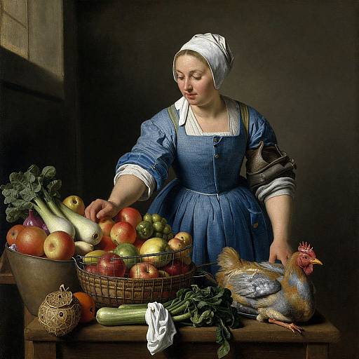 Market Woman in Beuckelaer Style