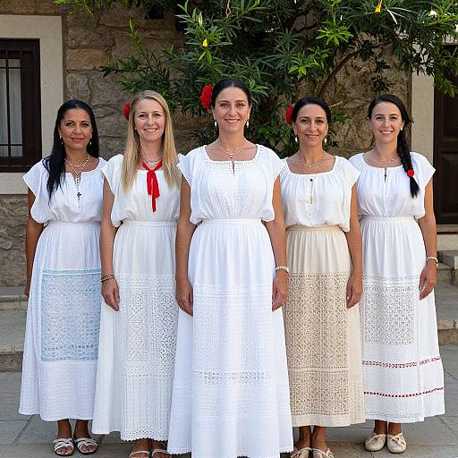 Greek Costume Woman in White Dress