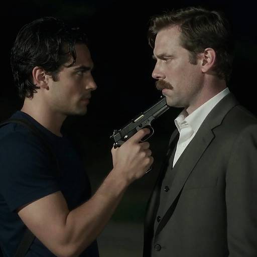 Tense Standoff in a Dark Alley