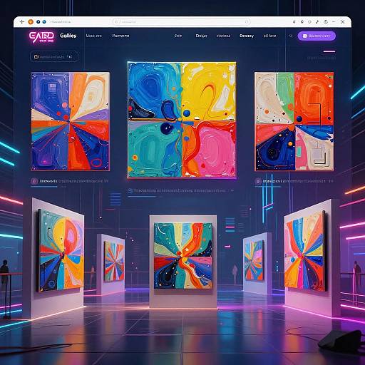 Futuristic AI-Generated Art Galleries