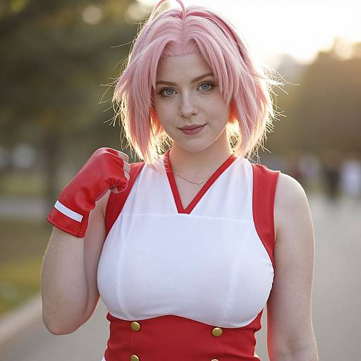 Realistic Sakura Kouno Cosplay Photo