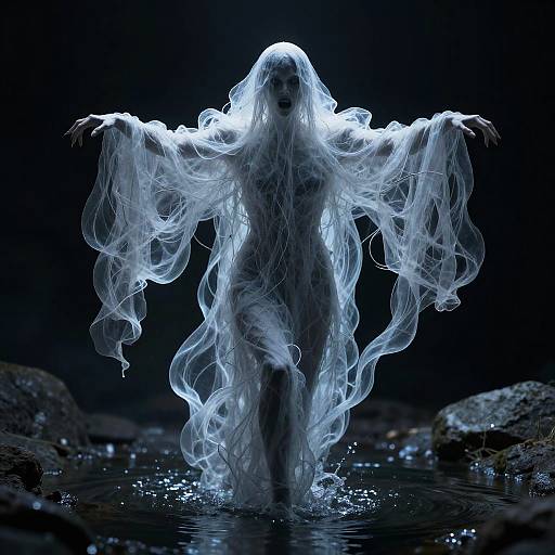 Spectral Wraith Over Shallow Pool