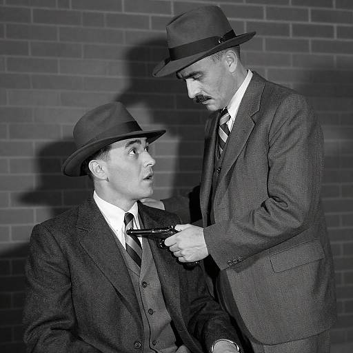 Dramatic Standoff in 1930s Fashion