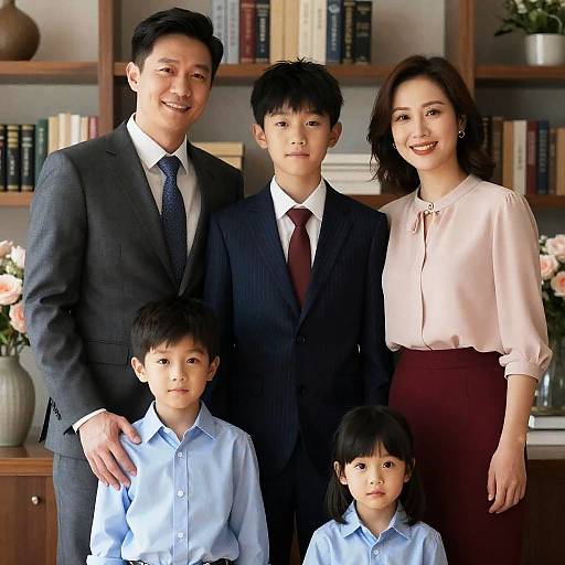 Family Portrait with Warm Indoor Vibes