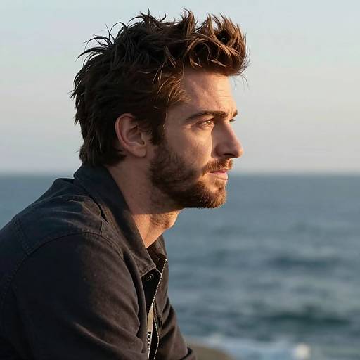 Photorealistic Side Profile of Andrew Garfield