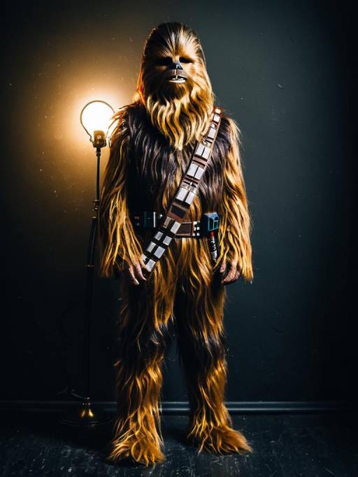 Man in Realistic Chewbacca Costume
