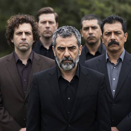 Group Portrait of Five Distinctive Men