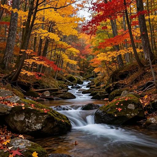 Autumn Stream Scenic Photo