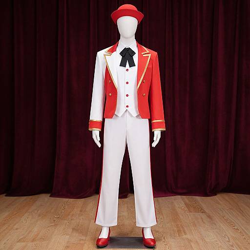 Red and White Musical Play Costume