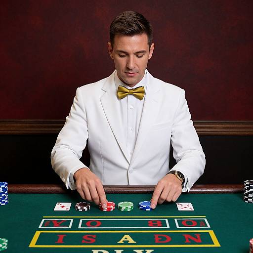 Casino Costume Boy in White Suit