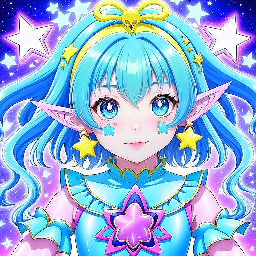 Illustration of Hagoromo lala, precure in the style of Nat the lich