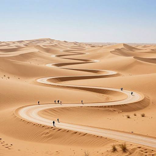 Gravity-Defying Serpentine Desert Pathway