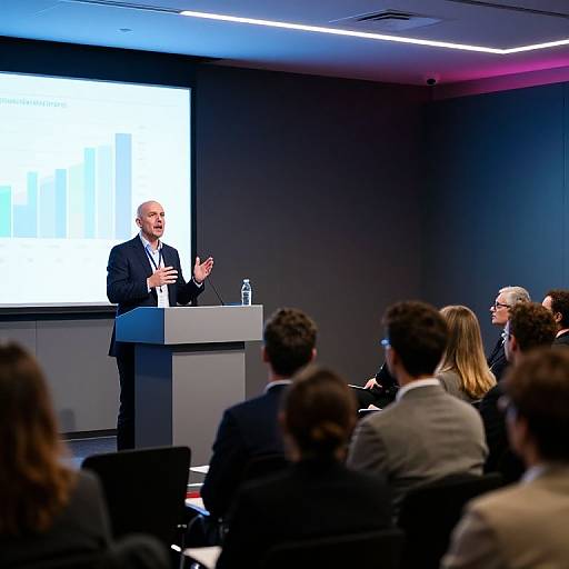 Passionate Speaker in Modern Conference Room