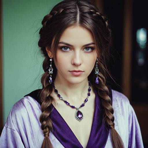 Enchanting Purple Goddess Costume Portrait