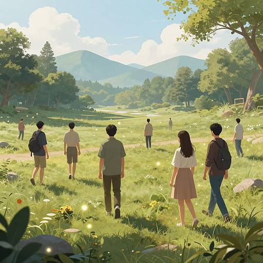 AI Erased Humans in Serene Landscape