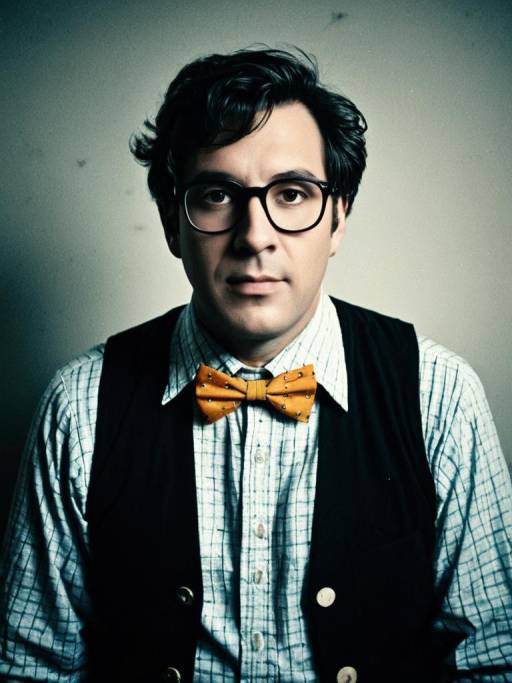 Comedic Portrait of a Nerdy Man
