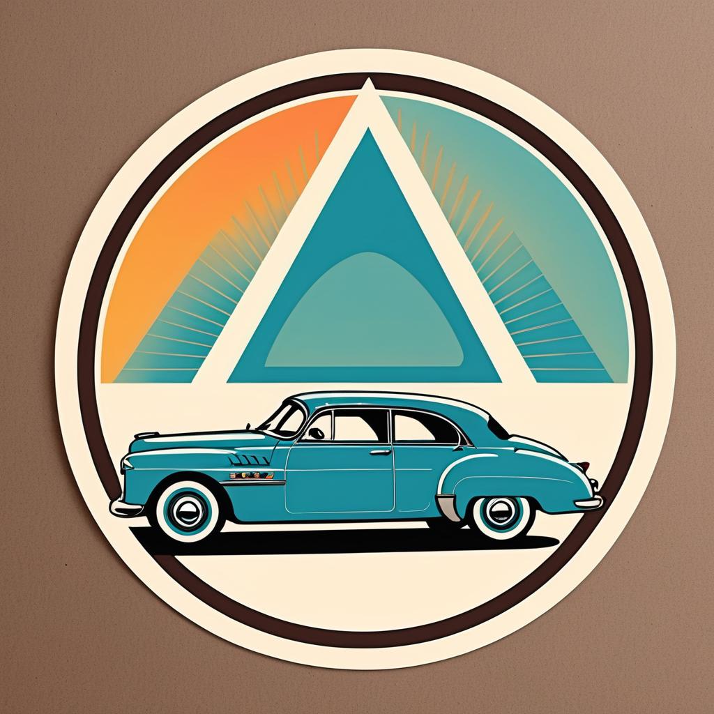 Vintage Retro Die Cut Sticker Design