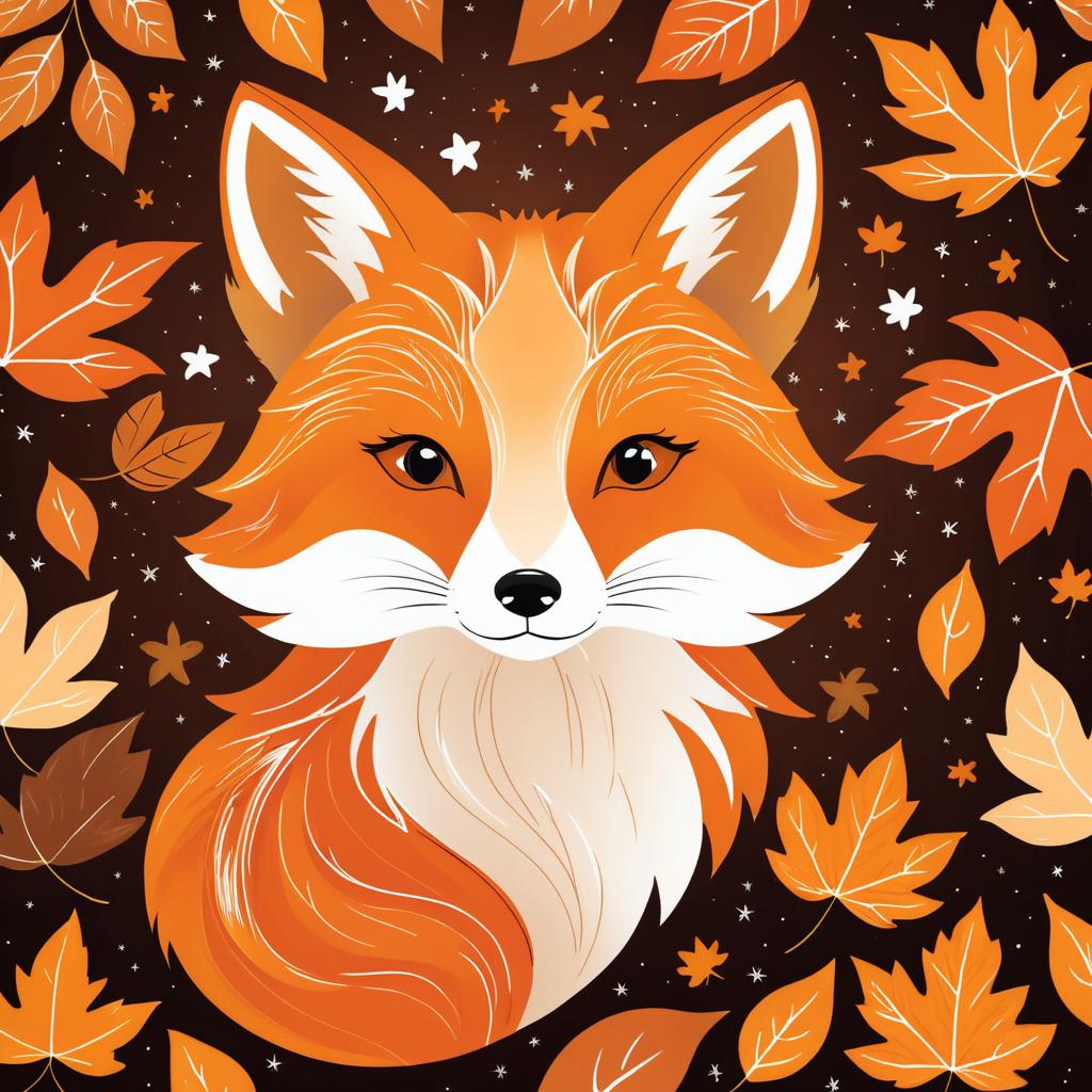 Charming Fox Portrait in Autumn Setting