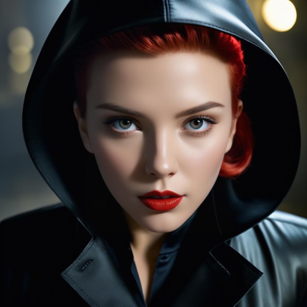 Scarlett Johansson as a Stealthy Assassin