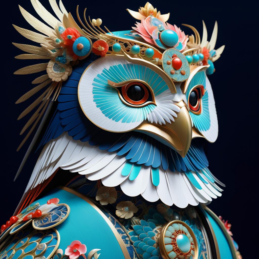 Regal Owl: A 3D Artistic Fusion