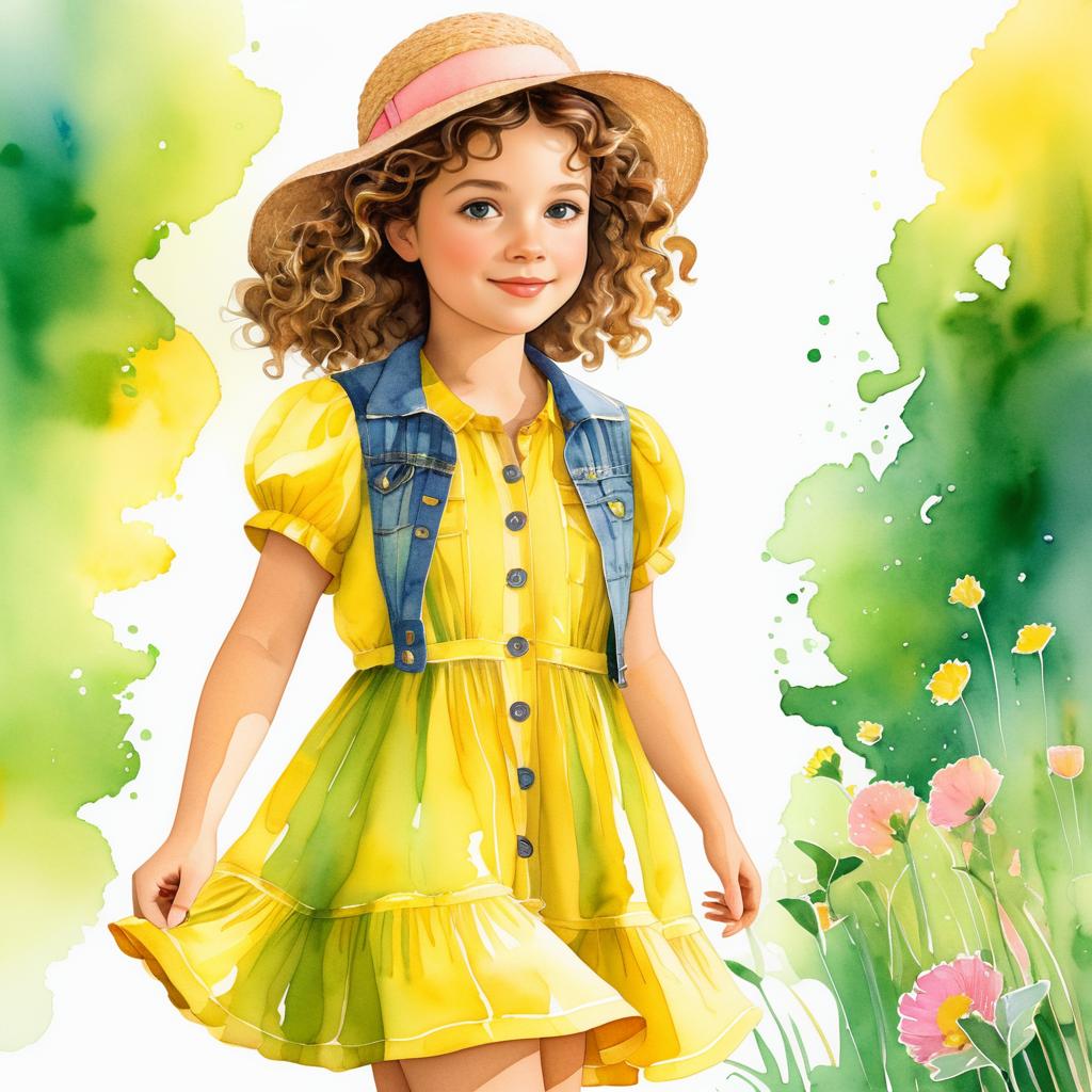 Vibrant Graphic Novel Illustration of a Young Girl