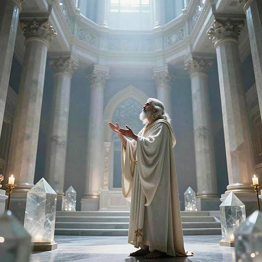 Ancient Scholar in Crystal Cathedral Atrium