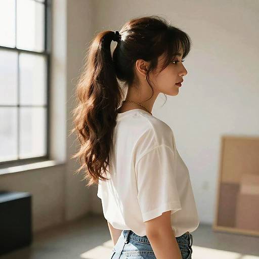 Voluminous Ponytail in Sunlit Loft