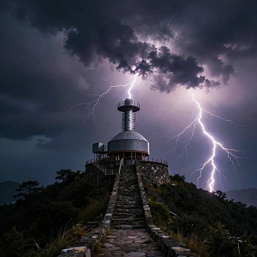 Thunderstorm Generator on Mountain Peak