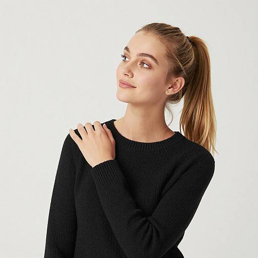 Portrait of Blonde Woman in Sweater