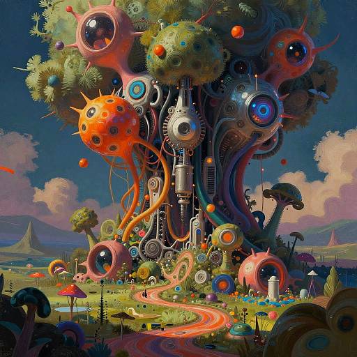 Surreal AI-Generated Tech Landscapes