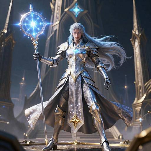 Starforged Elven Archmage in Starlight Armor