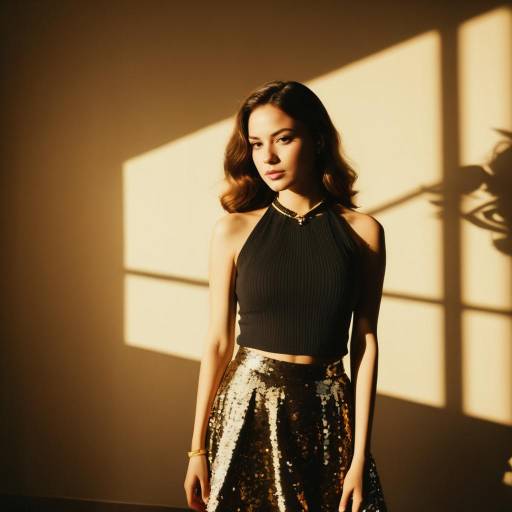 Teenage Girl in High-Fashion Outfit in Art Gallery