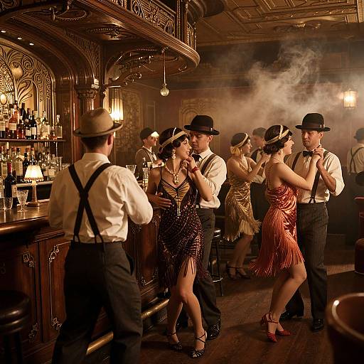 1920s Speakeasy Charleston Dance Scene